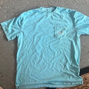 Southern Fried Cotton Aqua Short Sleeve Tee